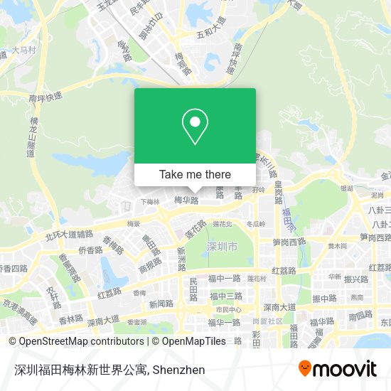 深圳福田梅林新世界公寓 map