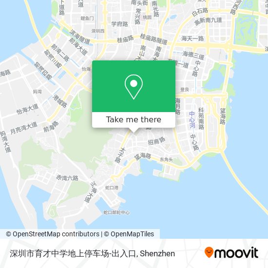 深圳市育才中学地上停车场-出入口 map