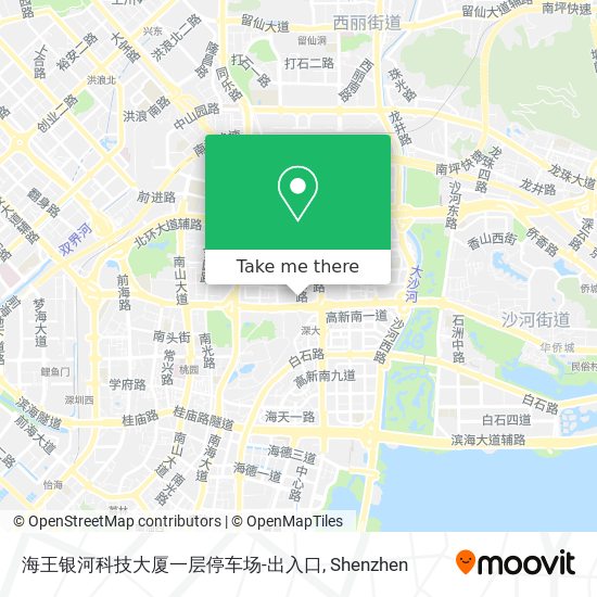 海王银河科技大厦一层停车场-出入口 map