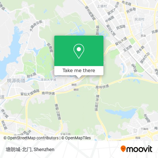 塘朗城-北门 map