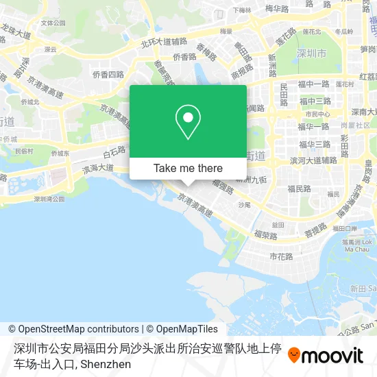 深圳市公安局福田分局沙头派出所治安巡警队地上停车场-出入口 map