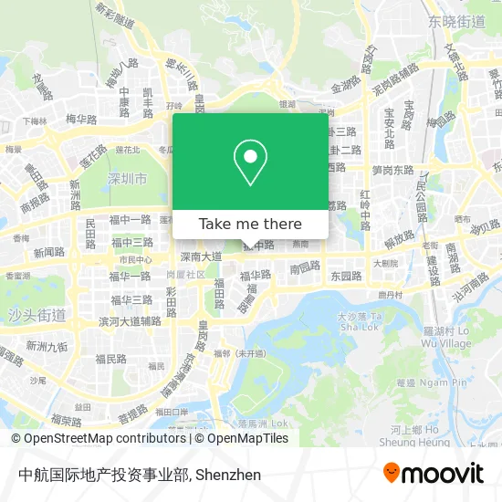 中航国际地产投资事业部 map