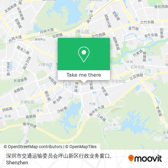 深圳市交通运输委员会坪山新区行政业务窗口 map