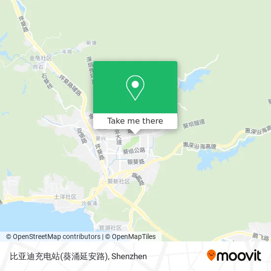 比亚迪充电站(葵涌延安路) map