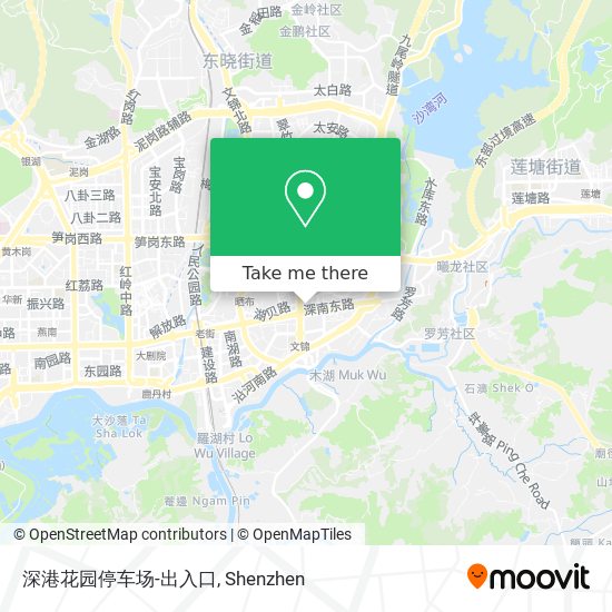 深港花园停车场-出入口 map