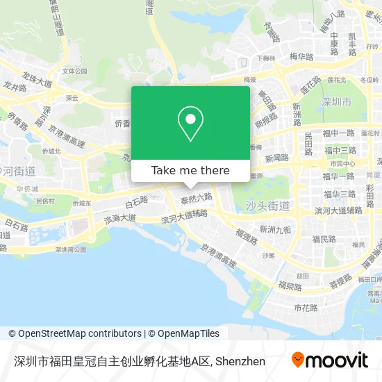 深圳市福田皇冠自主创业孵化基地A区 map