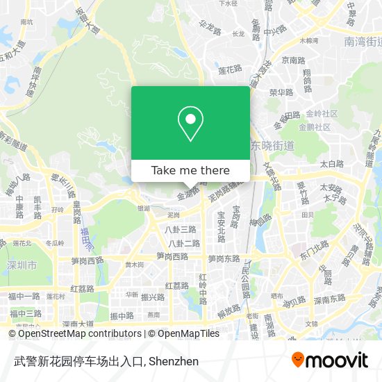 武警新花园停车场出入口 map