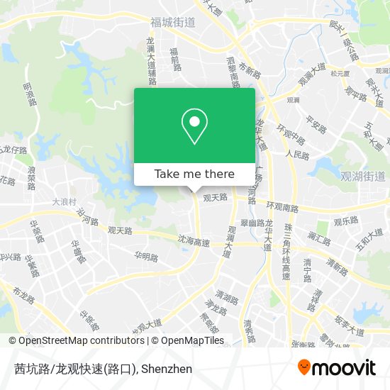 茜坑路/龙观快速(路口) map