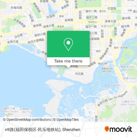 n9路(福田保税区-民乐地铁站) map