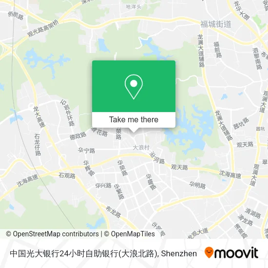 中国光大银行24小时自助银行(大浪北路) map