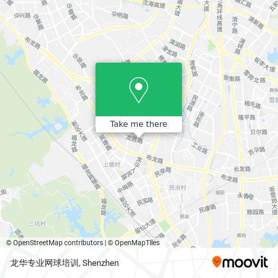 龙华专业网球培训 map