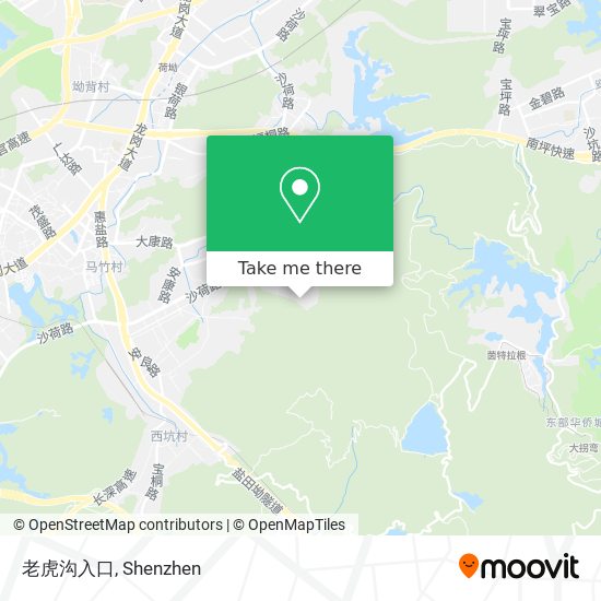 老虎沟入口 map
