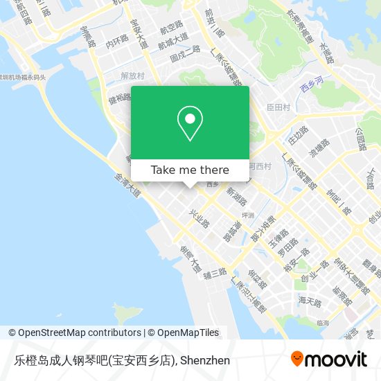乐橙岛成人钢琴吧(宝安西乡店) map
