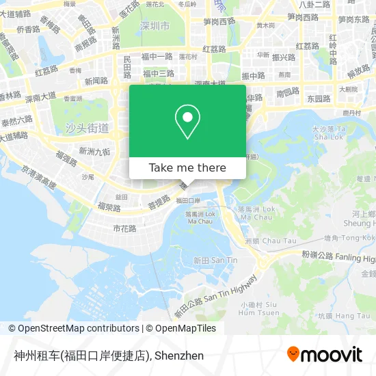 神州租车(福田口岸便捷店) map