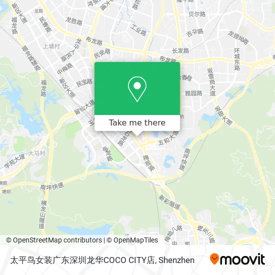 太平鸟女装广东深圳龙华COCO CITY店 map