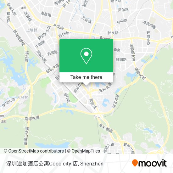 深圳途加酒店公寓Coco city 店 map