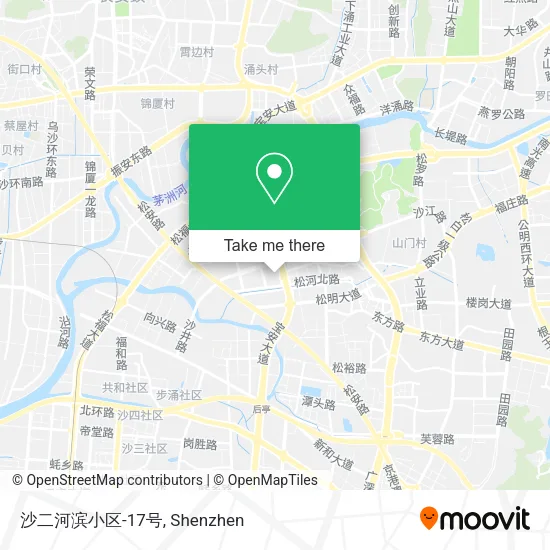 沙二河滨小区-17号 map