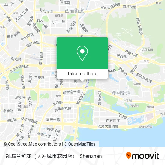跳舞兰鲜花（大冲城市花园店） map