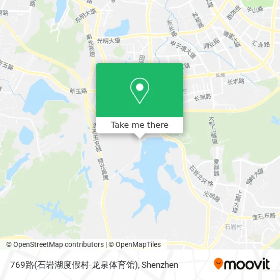 769路(石岩湖度假村-龙泉体育馆) map