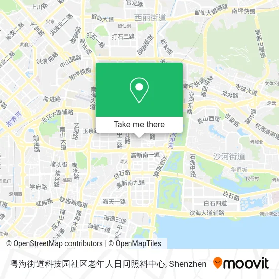 粤海街道科技园社区老年人日间照料中心 map