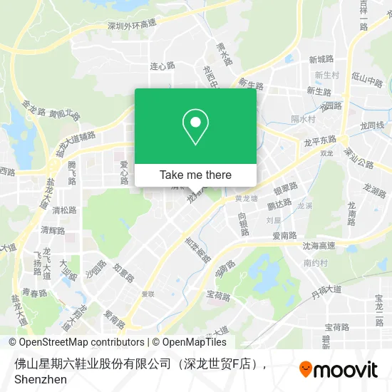 佛山星期六鞋业股份有限公司（深龙世贸F店） map