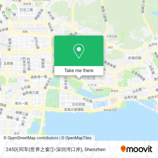 245区间车(世界之窗①-深圳湾口岸) map