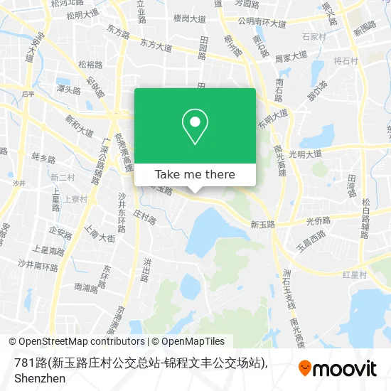 781路(新玉路庄村公交总站-锦程文丰公交场站) map