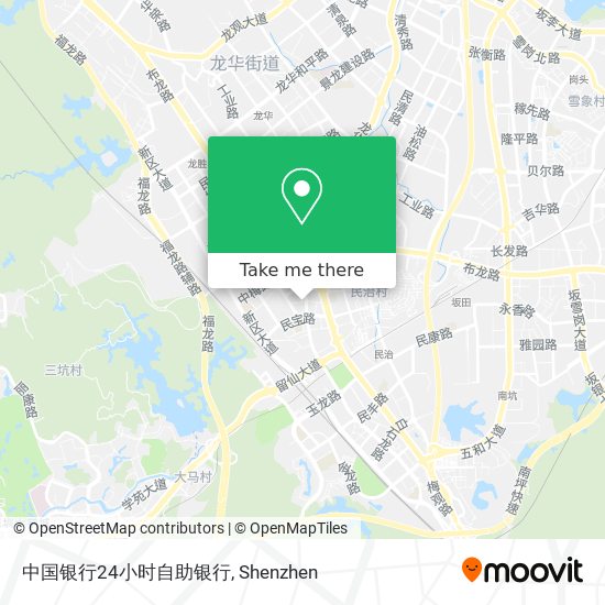 中国银行24小时自助银行 map