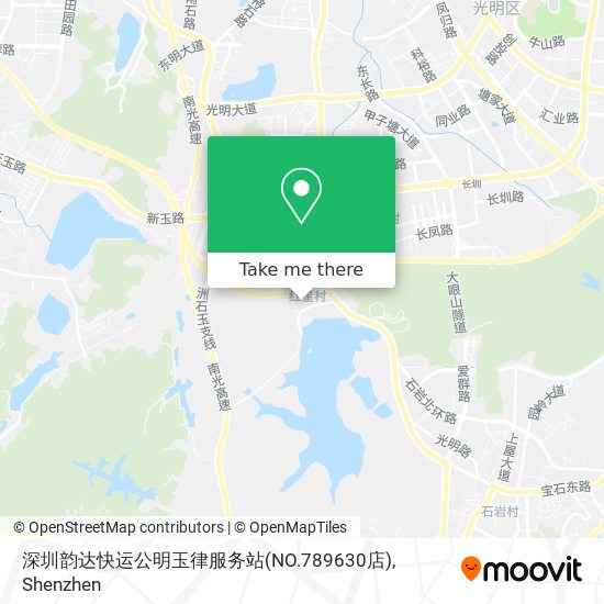 深圳韵达快运公明玉律服务站(NO.789630店) map