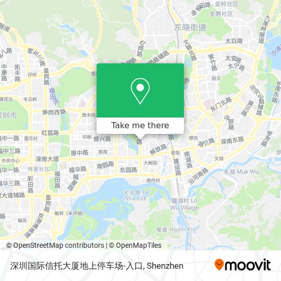 深圳国际信托大厦地上停车场-入口 map