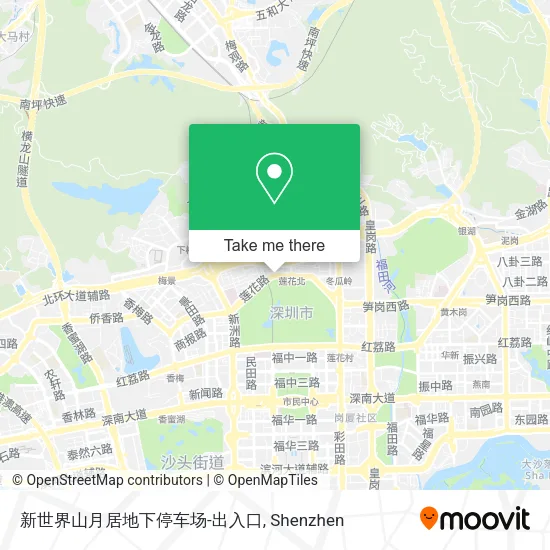 新世界山月居地下停车场-出入口 map