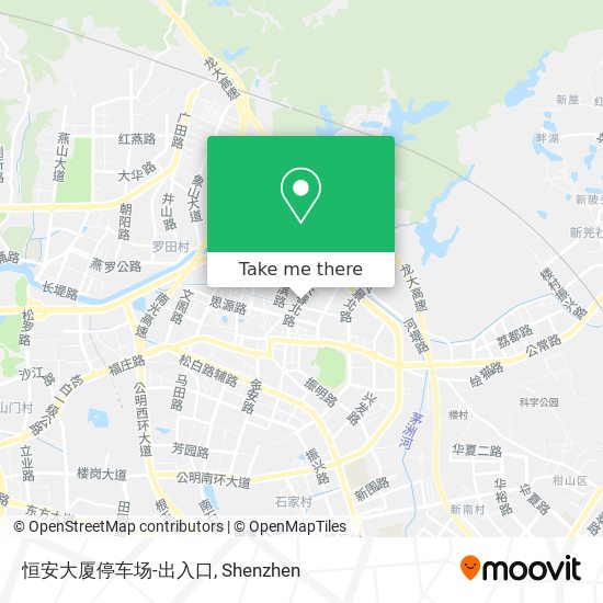 恒安大厦停车场-出入口 map