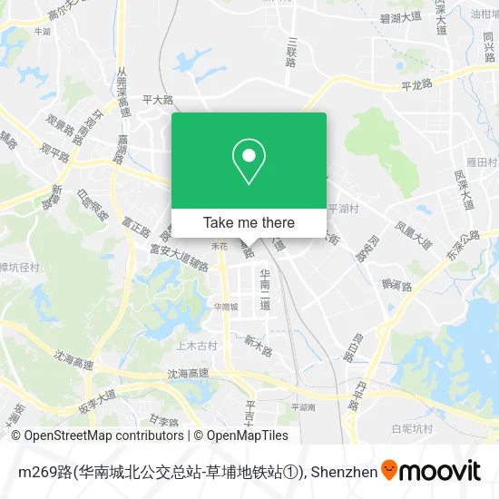 m269路(华南城北公交总站-草埔地铁站①) map