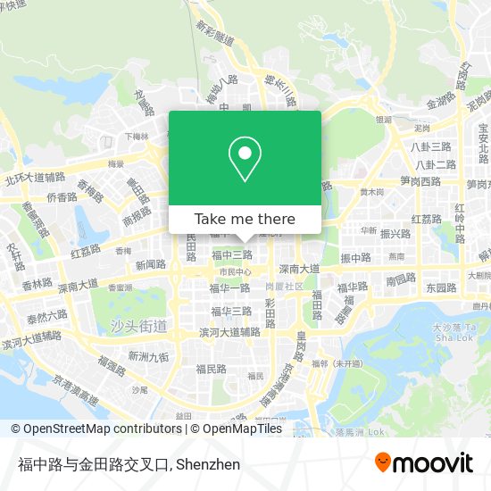 福中路与金田路交叉口 map