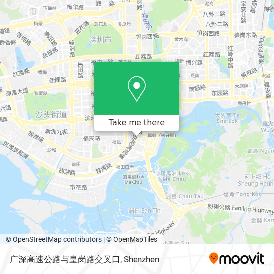 广深高速公路与皇岗路交叉口 map