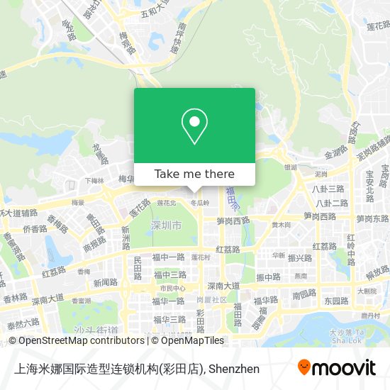 上海米娜国际造型连锁机构(彩田店) map