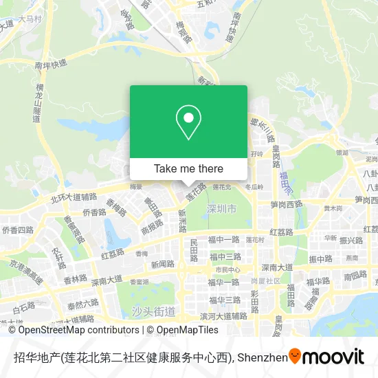 招华地产(莲花北第二社区健康服务中心西) map
