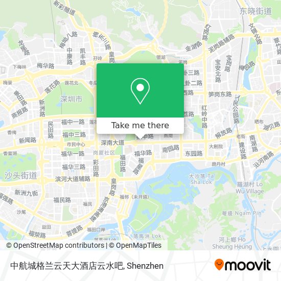 中航城格兰云天大酒店云水吧 map