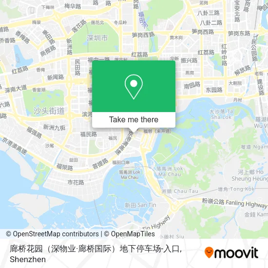 廊桥花园（深物业·廊桥国际）地下停车场-入口 map