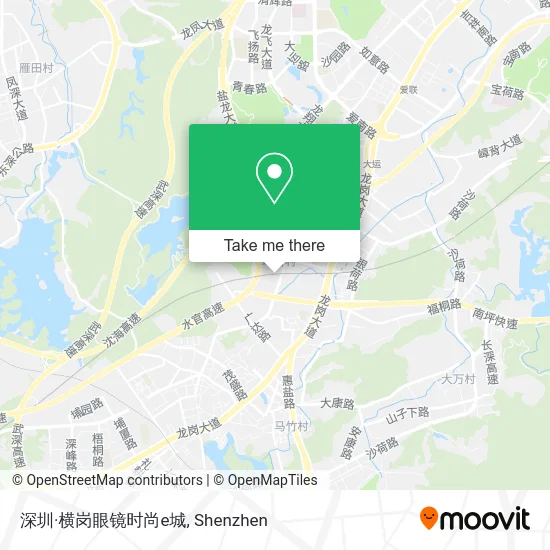 深圳·横岗眼镜时尚e城 map