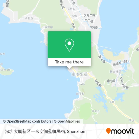 深圳大鹏新区一米空间蓝帆民宿 map