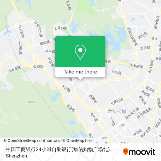 中国工商银行24小时自助银行(华信购物广场北) map