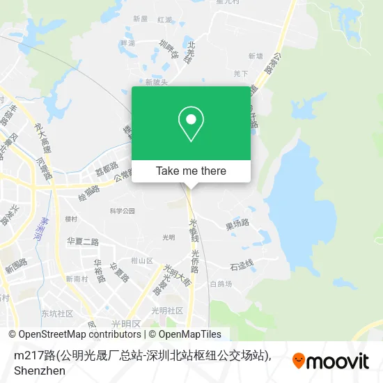 m217路(公明光晟厂总站-深圳北站枢纽公交场站) map