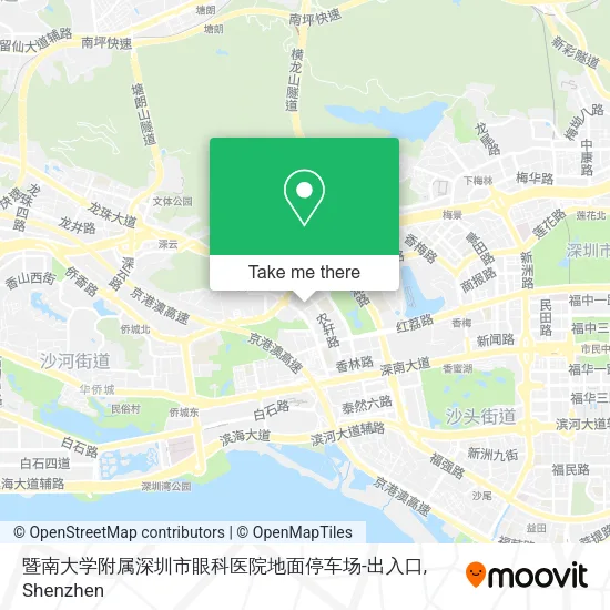暨南大学附属深圳市眼科医院地面停车场-出入口 map