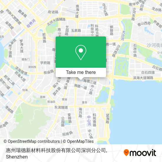 惠州瑞德新材料科技股份有限公司深圳分公司 map