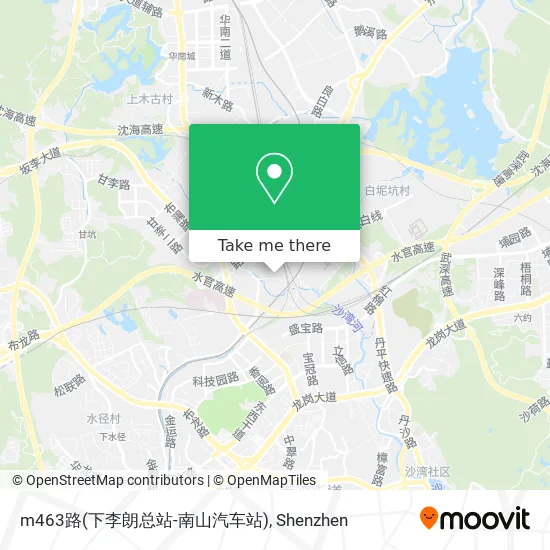 m463路(下李朗总站-南山汽车站) map