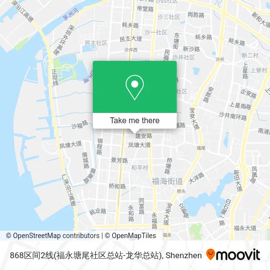 868区间2线(福永塘尾社区总站-龙华总站) map