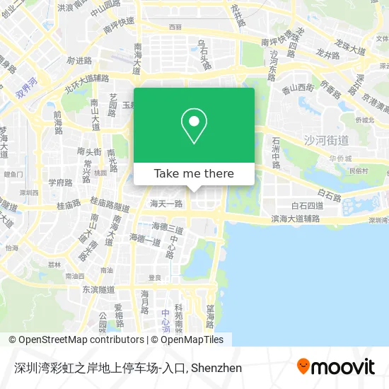 深圳湾彩虹之岸地上停车场-入口 map