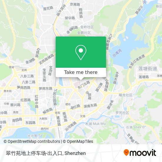 翠竹苑地上停车场-出入口 map