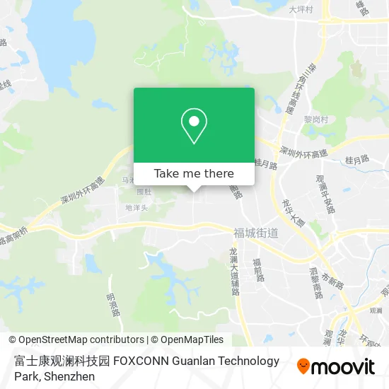富士康观澜科技园 FOXCONN Guanlan Technology Park map